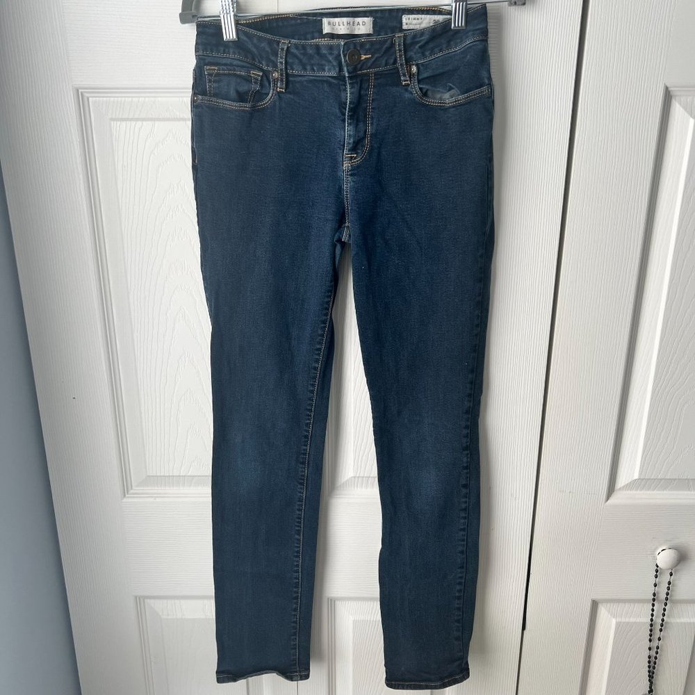 Bullhead Denim Co, dark blue skinny woman's size 9